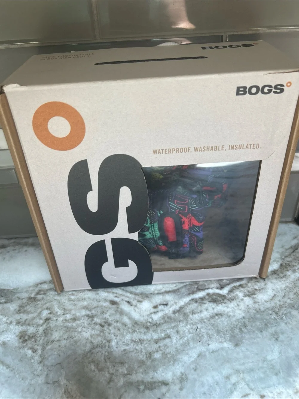 Bogs B-MOC Snow Cool Dinos Kids Winter Boots Blue Multi Toddler Sz 4 Snow School